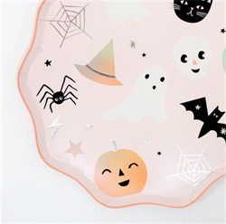 Meri Meri - Pastel Halloween Plates - Pastel Halloween Tabaklar - L - 8li