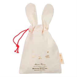 Meri Meri - Peach Bunny Baby Booties - Şeftali Tavşanlı Bebek Patiği