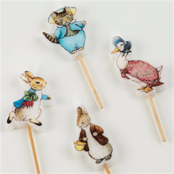 Meri Meri - Peter Rabbit In The Garden Candles - Peter Rabbit Bahçede Mumlar - 4lü