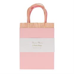 Meri Meri - Pink Fringe Party Bags - Pembe Püsküllü Hediye Çantaları (8li)
