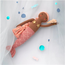 Meri Meri - Pink Knitted Mermaid - Jade Pembe Deniz Kızı