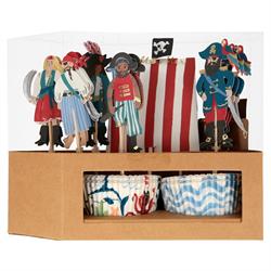 Meri Meri - Pirate Ship Cupcake Kit - Korsan Gemisi Cupcake Seti - 24Lü