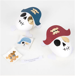 Meri Meri - Pirate Skulls Surprise Balls - Korsan İskelet Sürpriz Toplar - 3lü