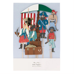 Meri Meri - Pirates & Palm Tree Cake Toppers - Korsanlar & Palmiye Ağacı Pasta Süsü