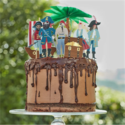 Meri Meri - Pirates & Palm Tree Cake Toppers - Korsanlar & Palmiye Ağacı Pasta Süsü