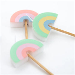 Meri Meri - Rainbow Candles - Gökkuşağı Mumlar - 5li