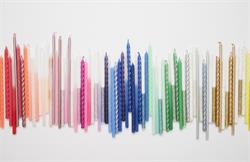 Meri Meri - Rainbow Dipped Tapered Candles - Renkli Mumlar