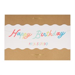 Meri Meri - Rainbow Happy Birthday Garland - Gökkuşağı Happy Birthday Asılan Süs Seti