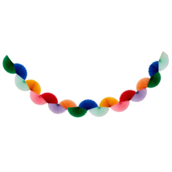 Meri Meri - Rainbow Honeycomb Fan Garland - Gökkuşağı Petekli Yelpaze Asılan Süs