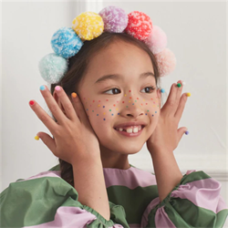 Meri Meri - Rainbow Pompom Headband - Gökkuşağı Ponpon Taç