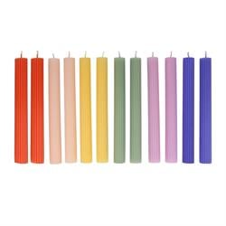 Meri Meri - Rainbow Taple Candles - Gökkuşağı Masa Mumları (12li)