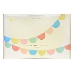 Meri Meri - Rainbow Tissue Paper Scallop Garlands - Gökkuşağı Yarım Ay Asılan Süs