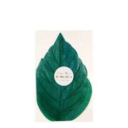 Meri Meri - Rose Garden Leaf Napkins - Gül Bahçesi Yaprak Peçeteler - 20li
