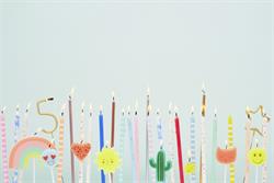 Meri Meri - Rose Gold Long Candles - Uzun Rose Gold Mum