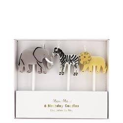 Meri Meri - Safari Candles - Safari Mum - 6Lı