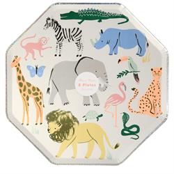 Meri Meri - Safari Plates - Safari Tabak - 8li