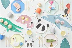 Meri Meri - Shark Platters - Köpek Balığı Servis Tabakları - 4lü