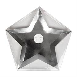 Meri Meri - Silver Foil Star Plates - Gümüş Folyo Yıldız Tabak