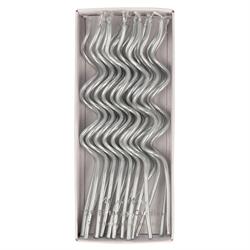 Meri Meri - Silver Swirly Candles - Gümüş Kıvrımlı Mumlar - 20li