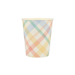 Meri Meri - Spring Plaid Cups - Bahar Yeri Bardaklar - 8li