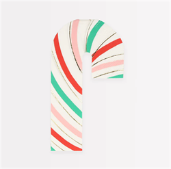 Meri Meri - Stripy Candy Cane Napkins - Çizgili Şeker Kamışı Peçeteler (16lı)