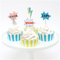 Meri Meri - Superhero Cupcake Kit - Süper Kahraman Cupcake Seti - 24lü
