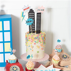 Meri Meri - Superhero Cupcake Kit - Süper Kahraman Cupcake Seti - 24lü