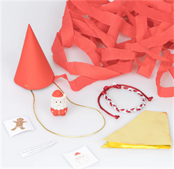 Meri Meri - Surprise Santa Hats - Süprizli Noel Baba Şapkalar (3lü)