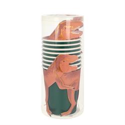 Meri Meri - T-Rex Party Cups - T-Rex Bardak - 8li