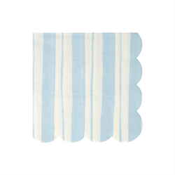 Meri Meri - Ticking Stripe Large Napkins - Kalın Çizgili Peçeteler - 16lı