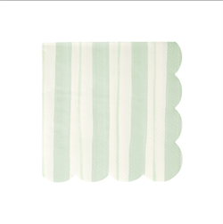 Meri Meri - Ticking Stripe Large Napkins - Kalın Çizgili Peçeteler - 16lı