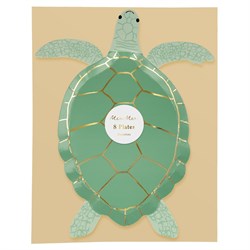 Meri Meri - Turtle Plates - Kaplumbağa Tabaklar - 8li