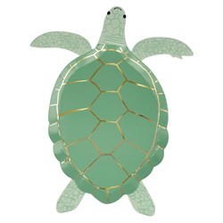 Meri Meri - Turtle Plates - Kaplumbağa Tabaklar - 8li