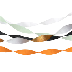 Meri Meri - Vintage Halloween Crepe Paper Streamers - Halloween Vintage Kağıt Şeritler