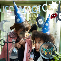 Meri Meri - Wizard Party Hats & Wands - Sihirbaz Parti Şapkaları & Sihirli Değnekler (6lı)