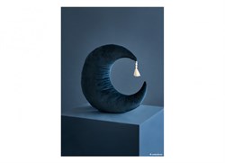 Pierrot Moon Kadife Yastık Night Blue