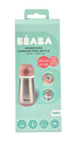 Paslanmaz Çelik Suluk 350 ml, Old pink