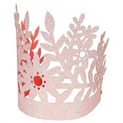 Meri Meri - Pink Glitter Party Crowns - Pembe Simli Parti Taçları