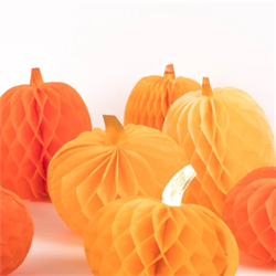 Meri Meri - Honeycomb Pumpkins - Petekli Bal Kabakları - 10lu