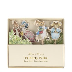 Meri Meri - Peter Rabbit & Friends Party Picks - Peter Rabbit & Friends Parti Çubukları - 12li