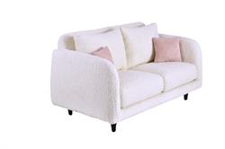 Pietra Beyaz 2li Koltuk, Pembe Kırlent