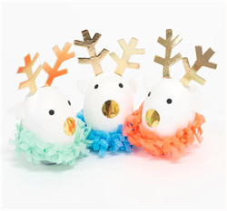 Meri Meri - Festive Reindeer Surprise Balls - Ren Geyiği Sürpriz Topları - 3lü