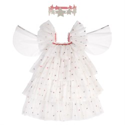 Meri Meri - Sequin Tulle Angel Costume - 3 - 4 Years - Payetli Beyaz Elbise - 3-4 Yaş