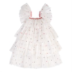 Meri Meri - Sequin Tulle Angel Costume - 3 - 4 Years - Payetli Beyaz Elbise - 3-4 Yaş