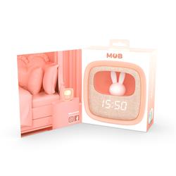 Somon Tavşan Masaüstü Saati ve Gece Lambası