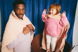 Wabi Sabi 2 Kat Müslin Battaniye, Powder Pink