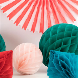 Meri Meri - Christmas Honeycomb Decoration Kit - Yeni Yıl Petekli Dekor Kiti