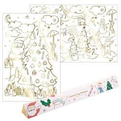 Meri Meri - Christmas Colouring Posters - Yeni Yıl Boyama Posterleri - 2Li