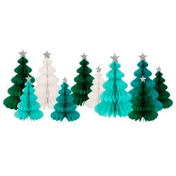Meri Meri - Green Forest Honeycomb Decorations - Yeşil Orman Petekli Dekorlar - 10lu