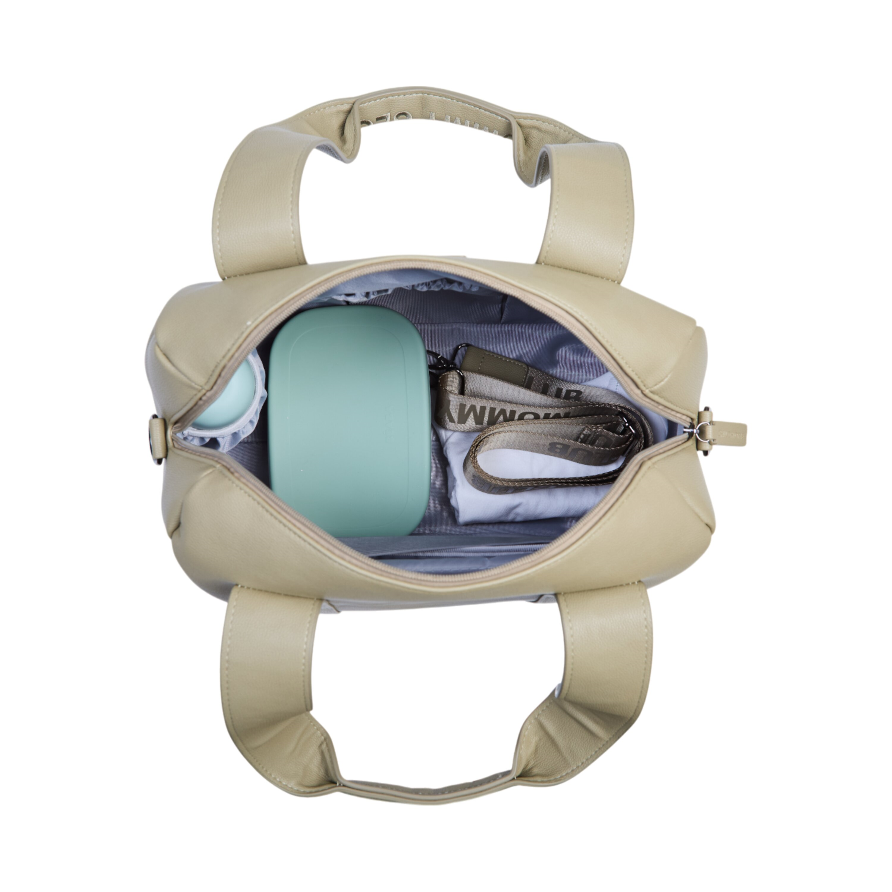 Mommy Club Bag, Vegan Deri Yeşil Anne Çantası Childhome